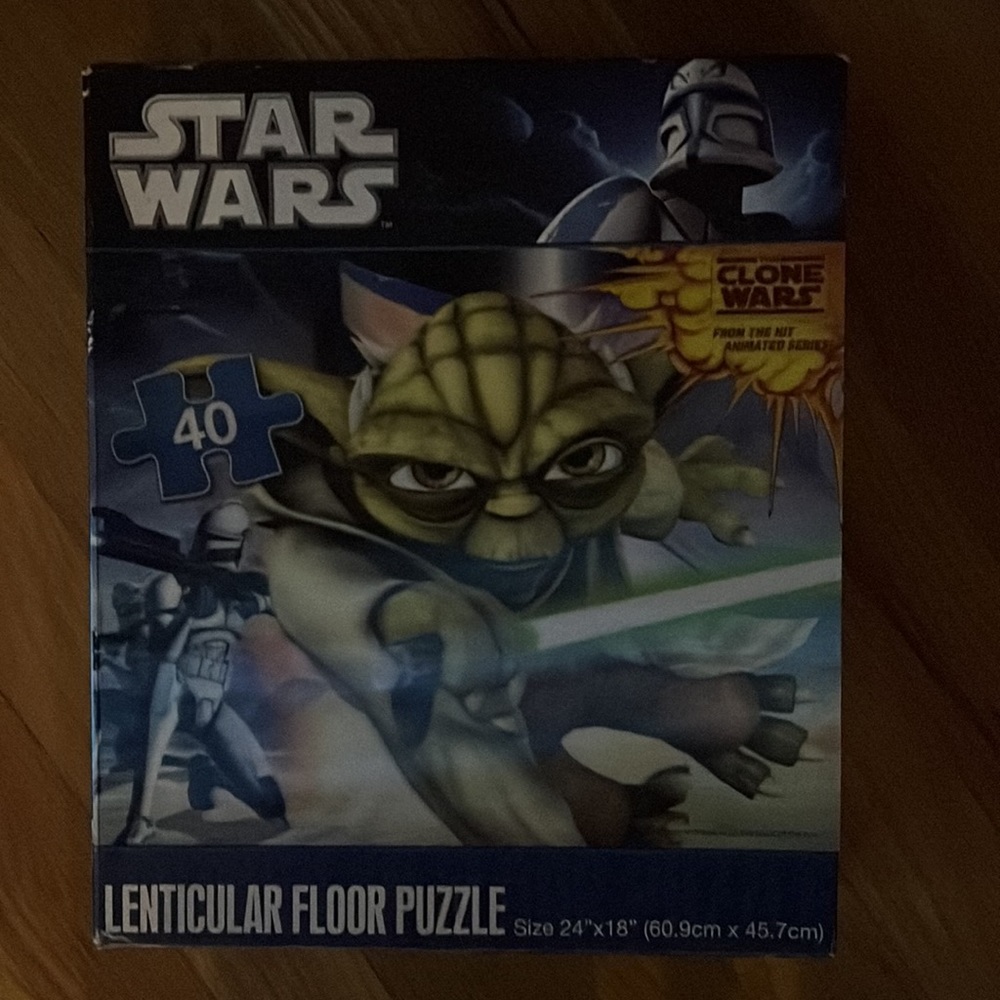 Star Wars Clone Wars 40 Pc Lenticular Puzzle 24x18" - Used (Cardinal)